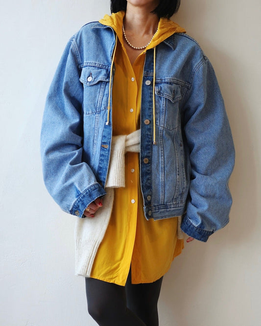 【QUIITO】 collar scheme denim jk