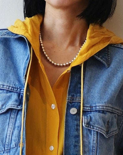 【BASENOTES】8mm Silver ball necklace