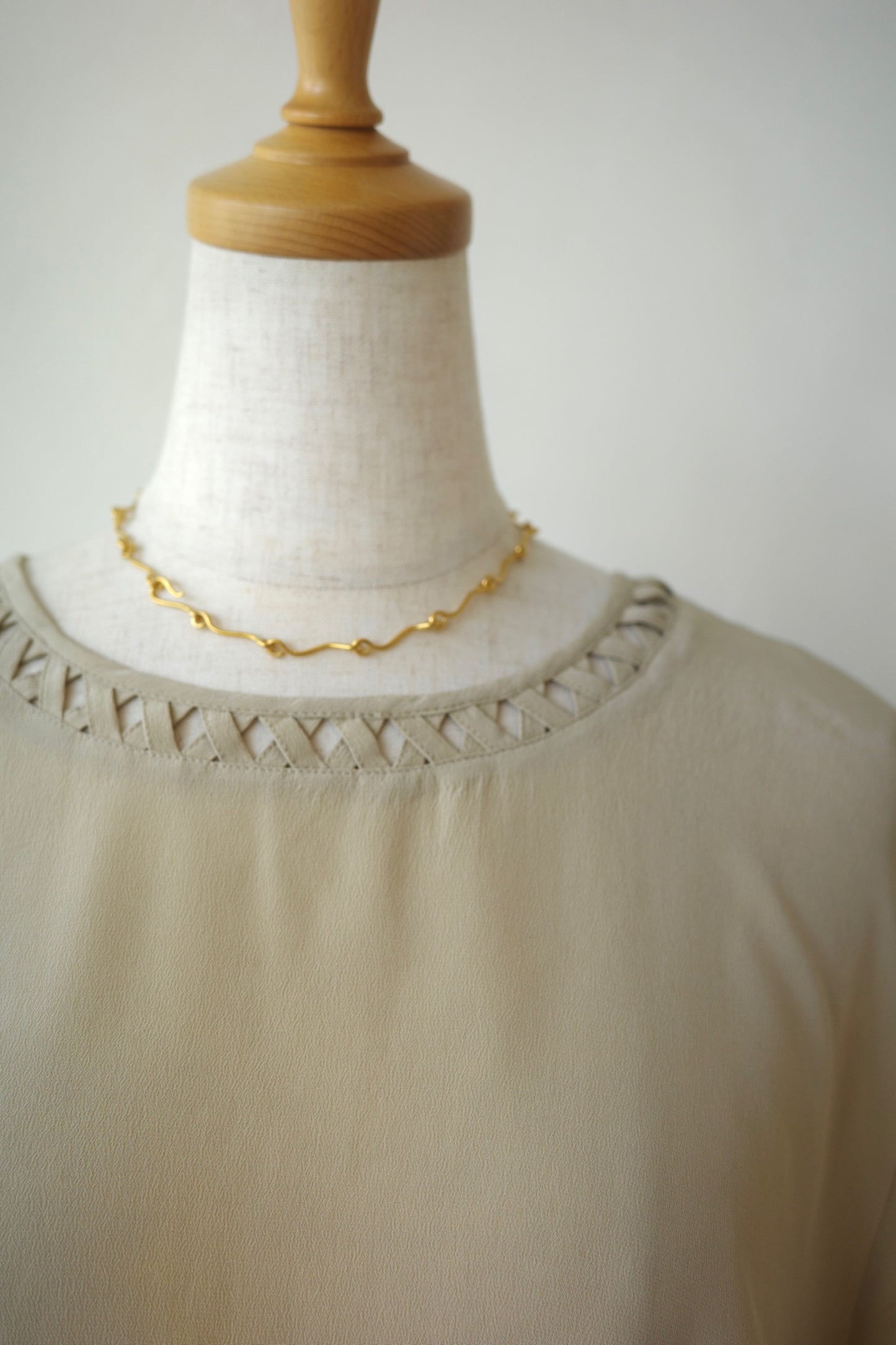 Braided detail Silk Blouse