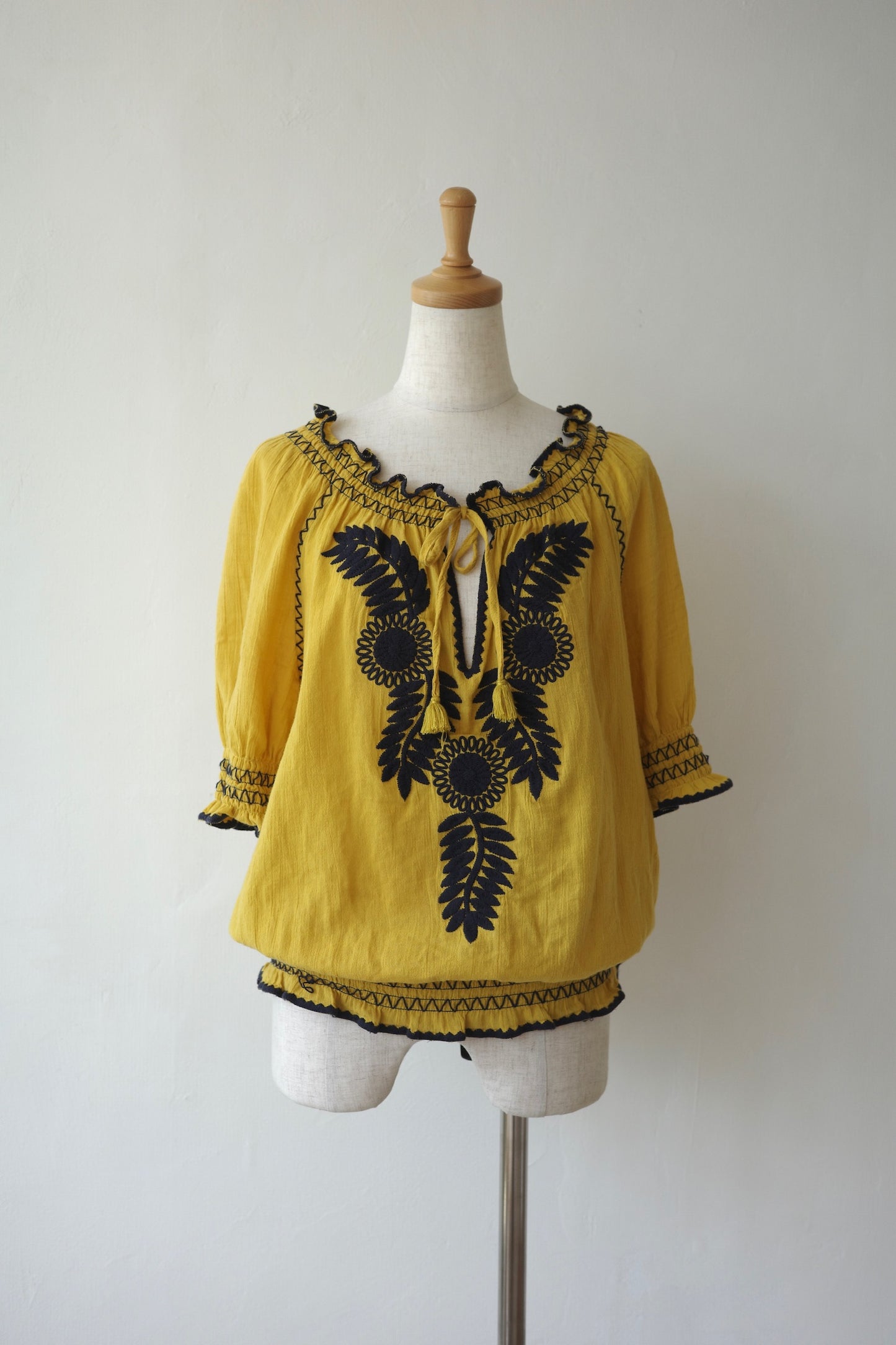 TORY BURCH Embroidered Tassel Blouse