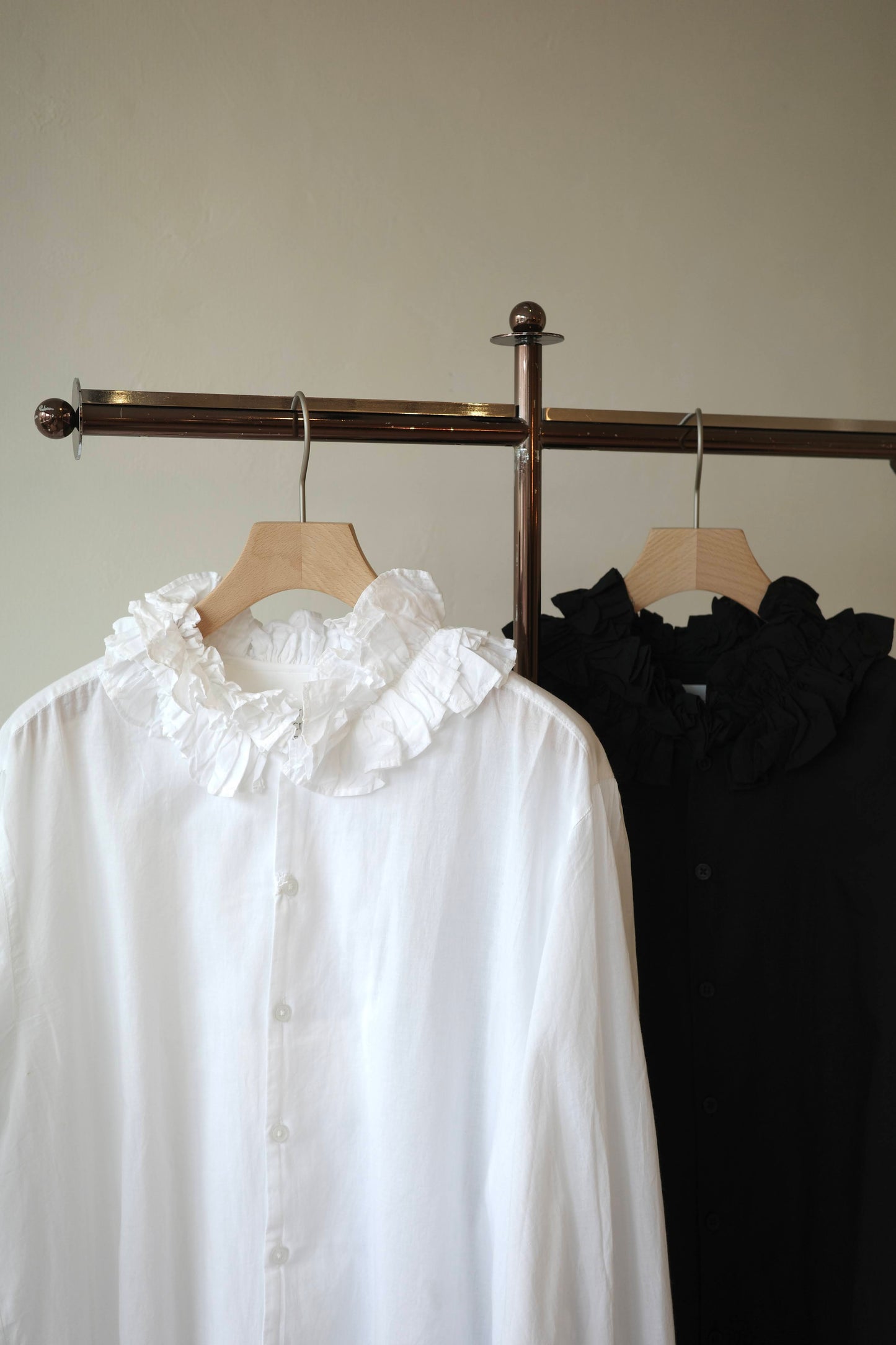 【crinkle crinkle crinkle】cotton frill coller shirts