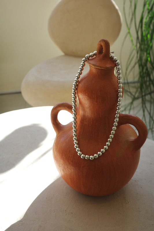 【BASENOTES】8mm Silver ball necklace