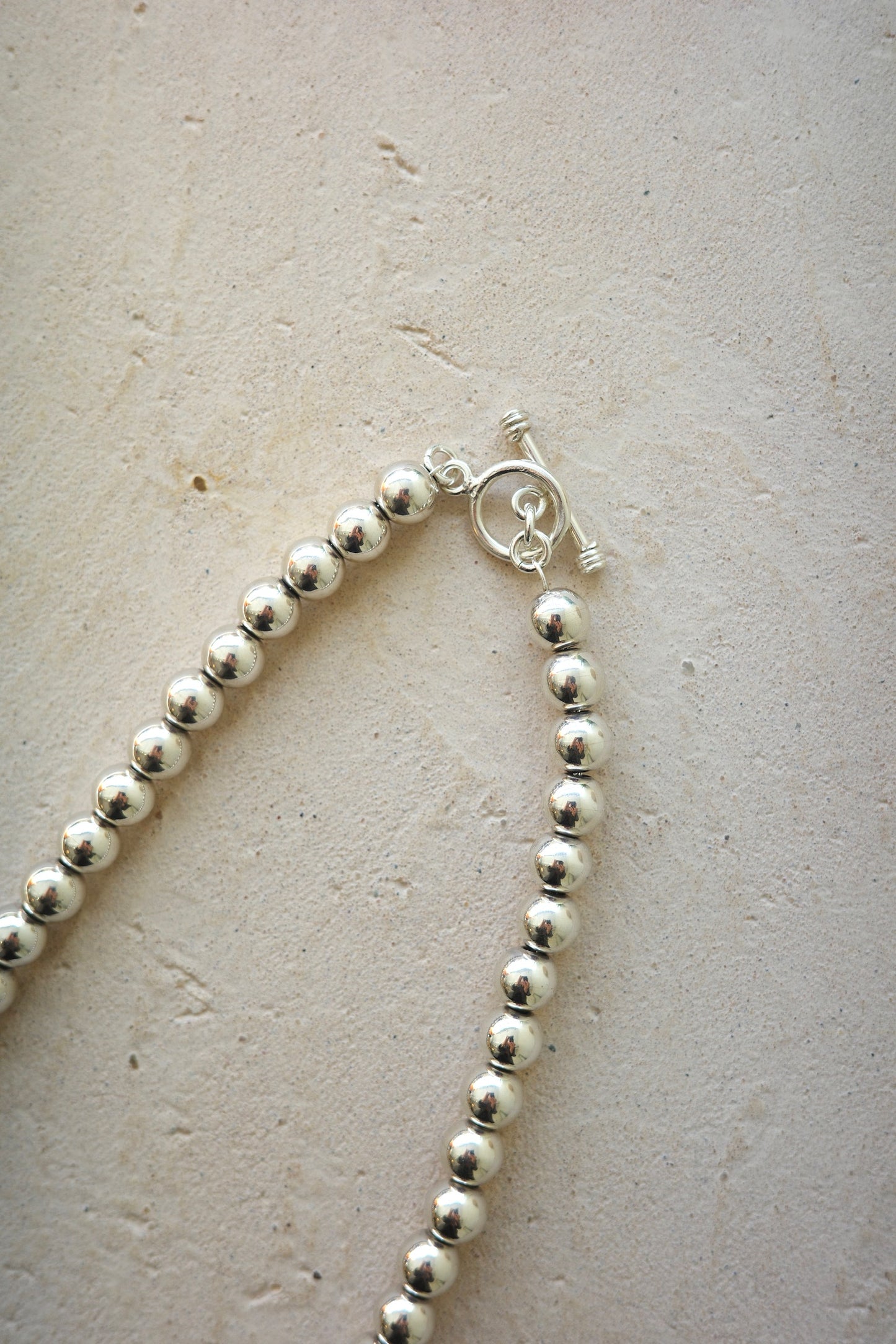 【BASENOTES】8mm Silver ball necklace