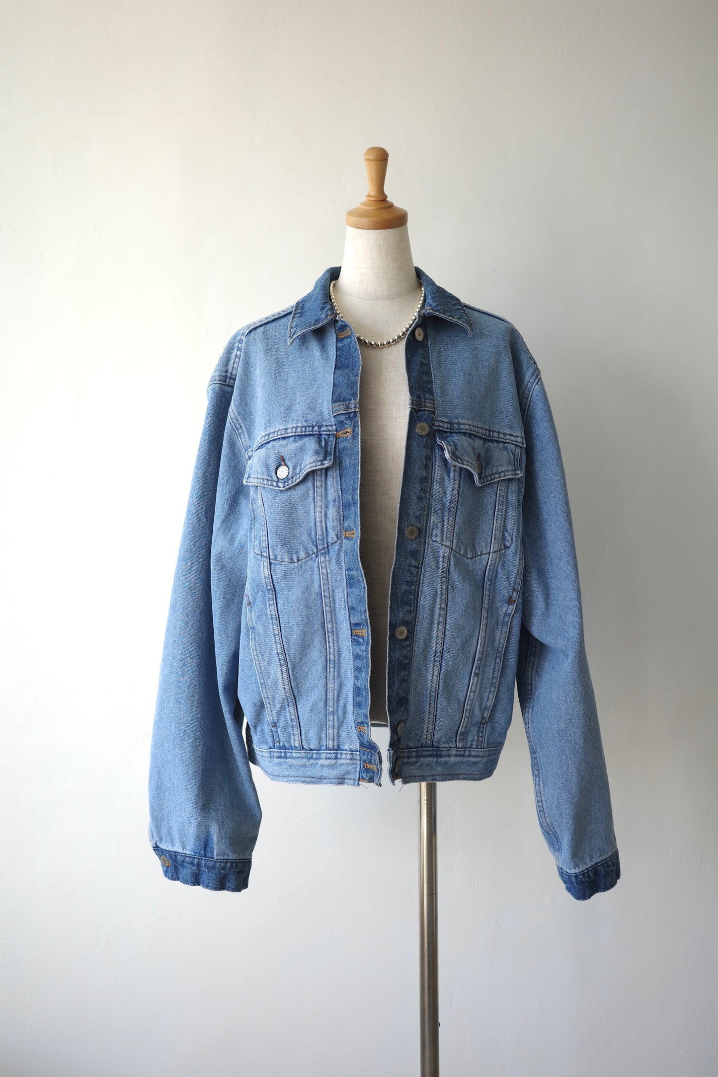 【QUIITO】 collar scheme denim jk