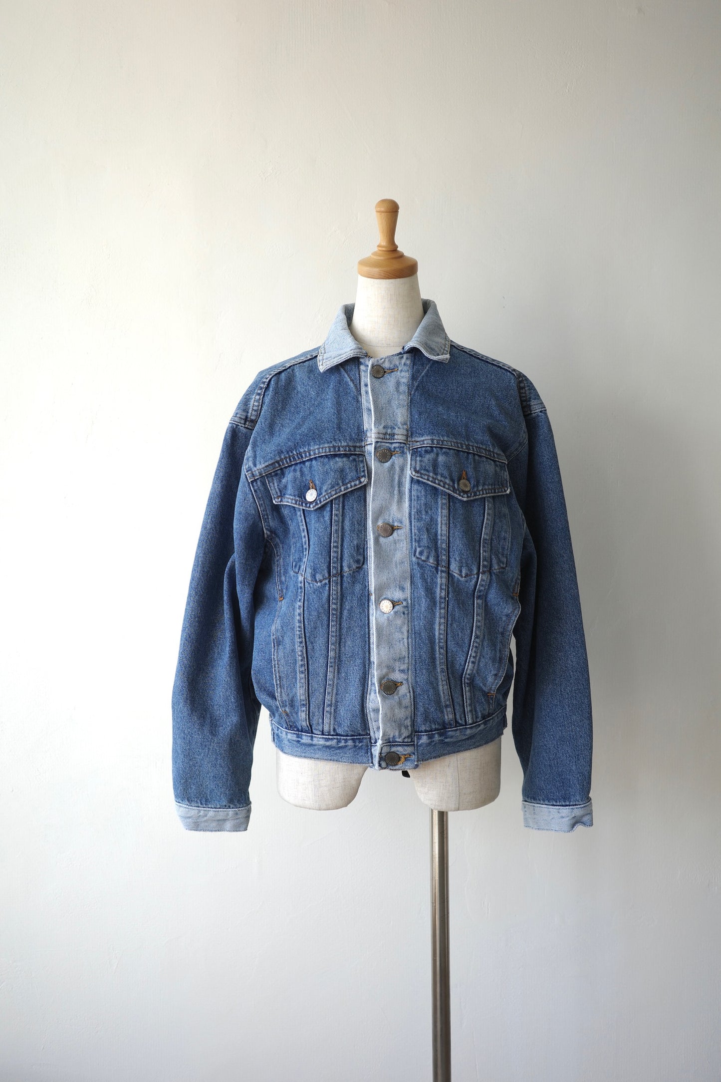 【QUIITO】 collar scheme denim jk