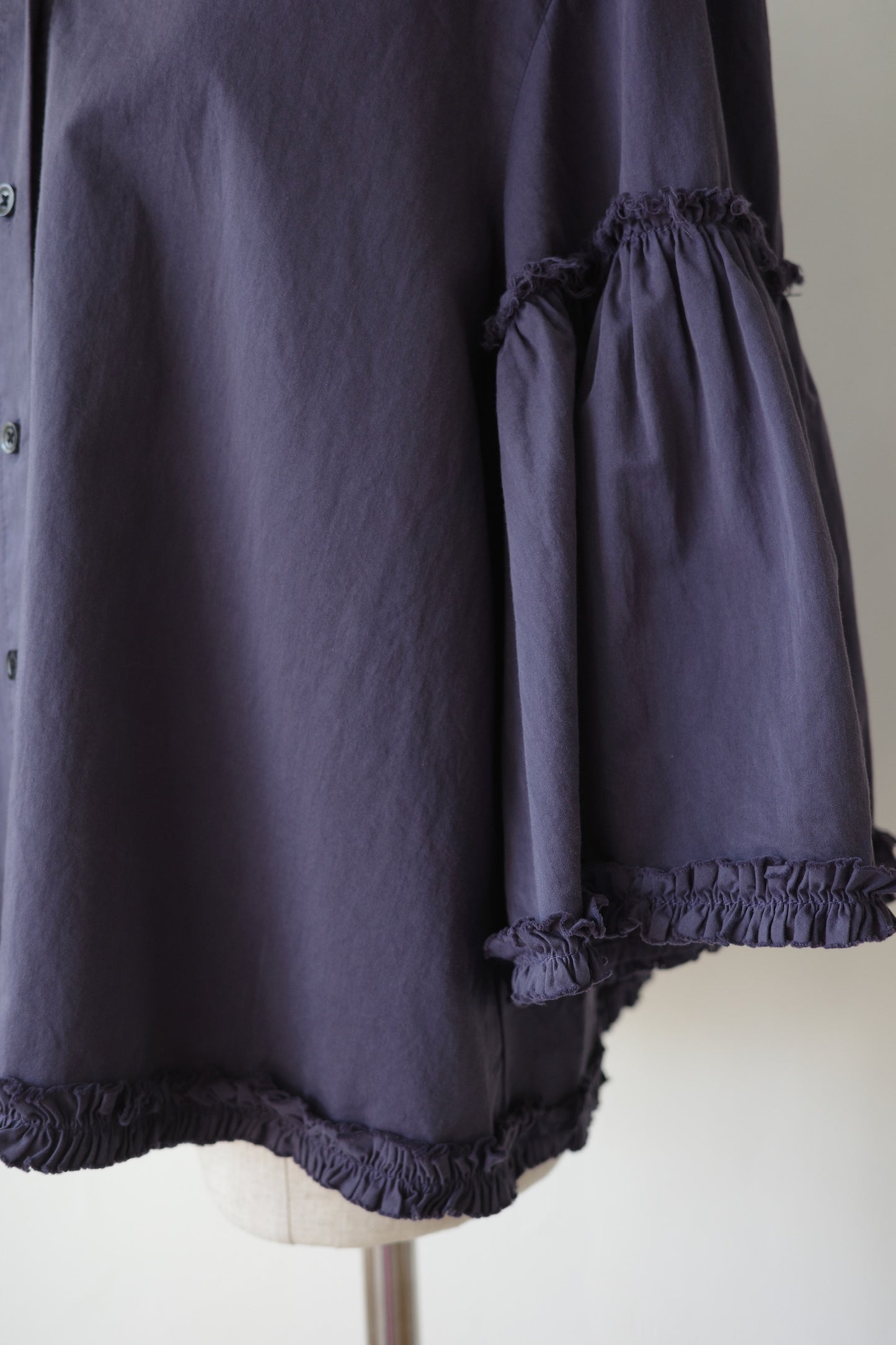 【crinkle crinkle crinkle】garment dye frill shirts