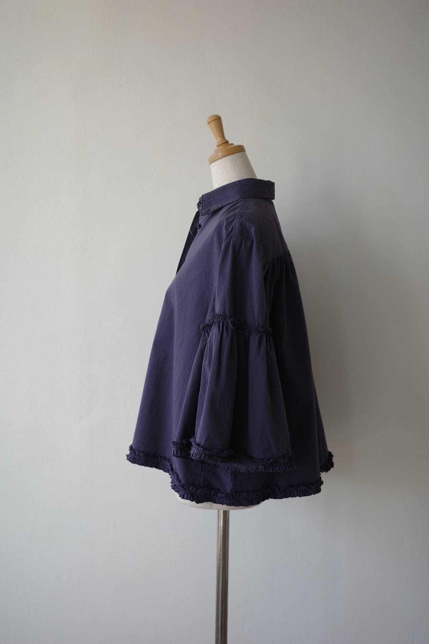 【crinkle crinkle crinkle】garment dye frill shirts