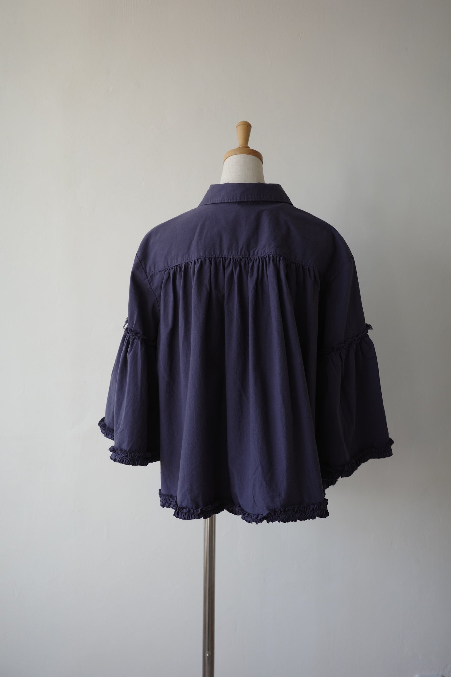 【crinkle crinkle crinkle】garment dye frill shirts