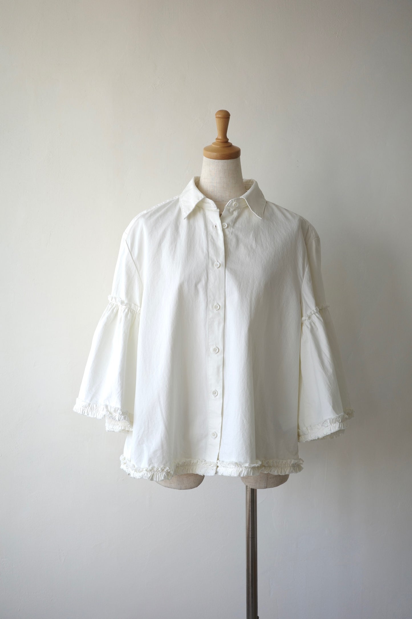【crinkle crinkle crinkle】garment dye frill shirts