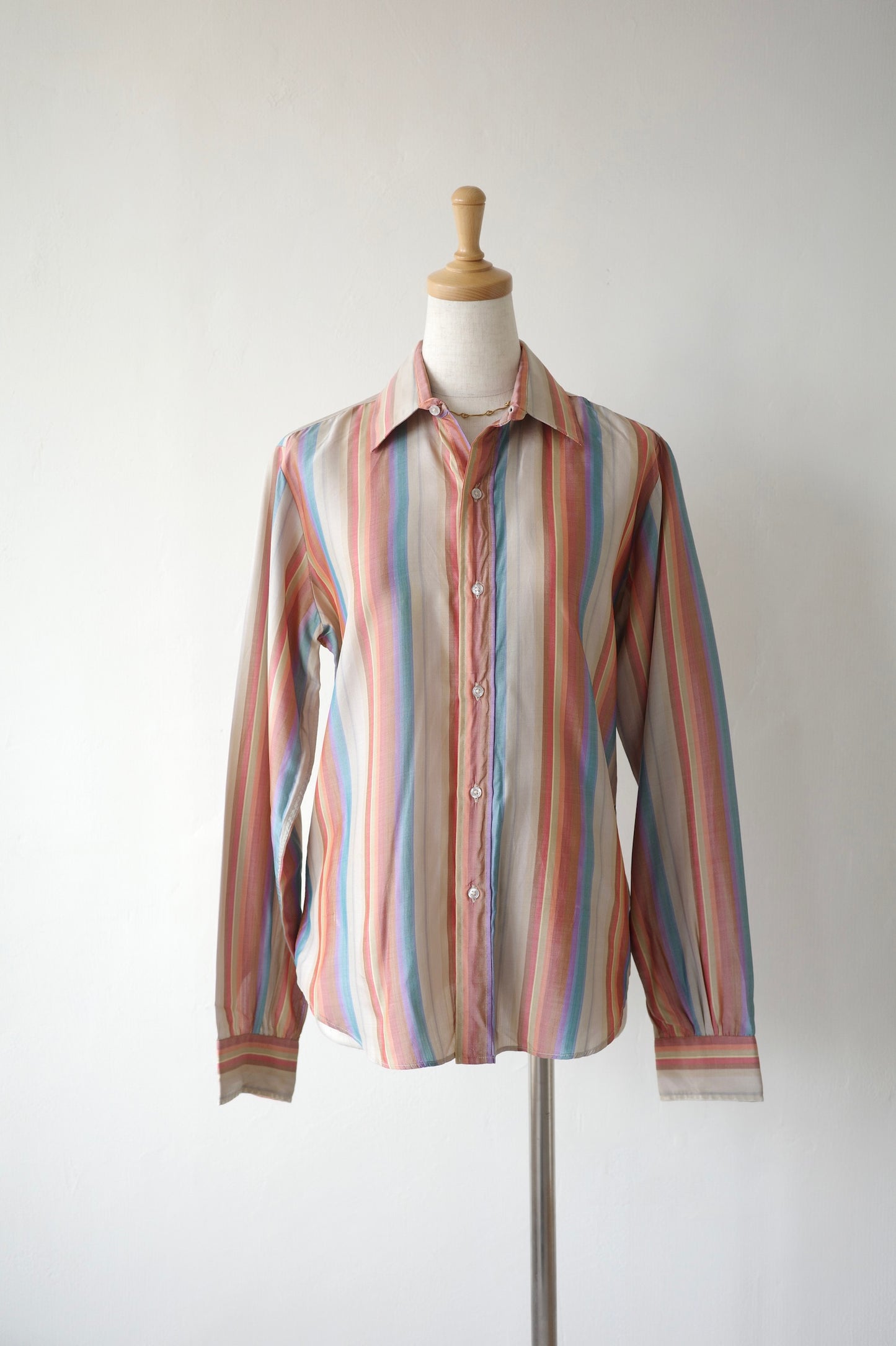 Multi-Stripe Silk Shirt
