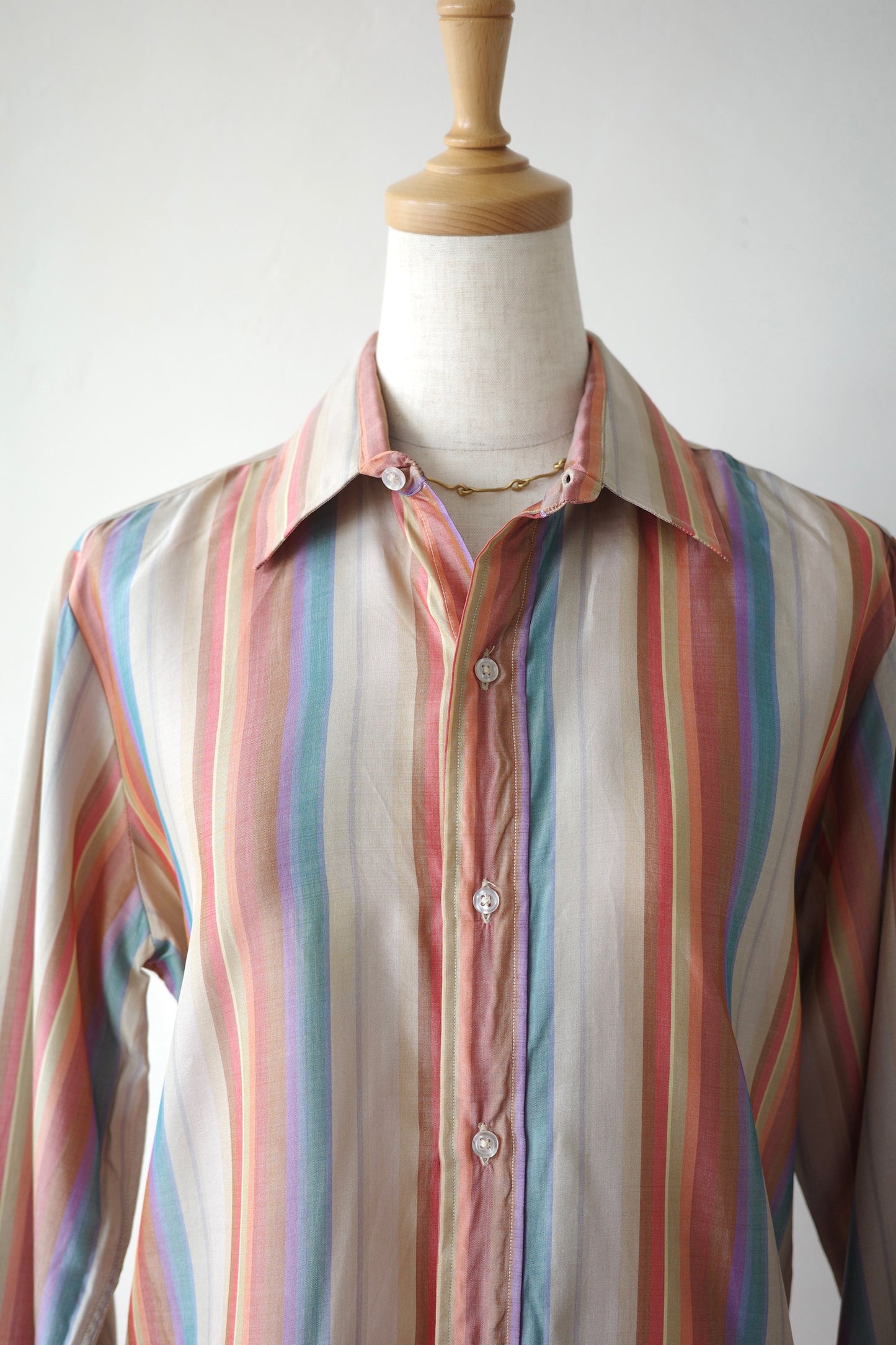 Multi-Stripe Silk Shirt