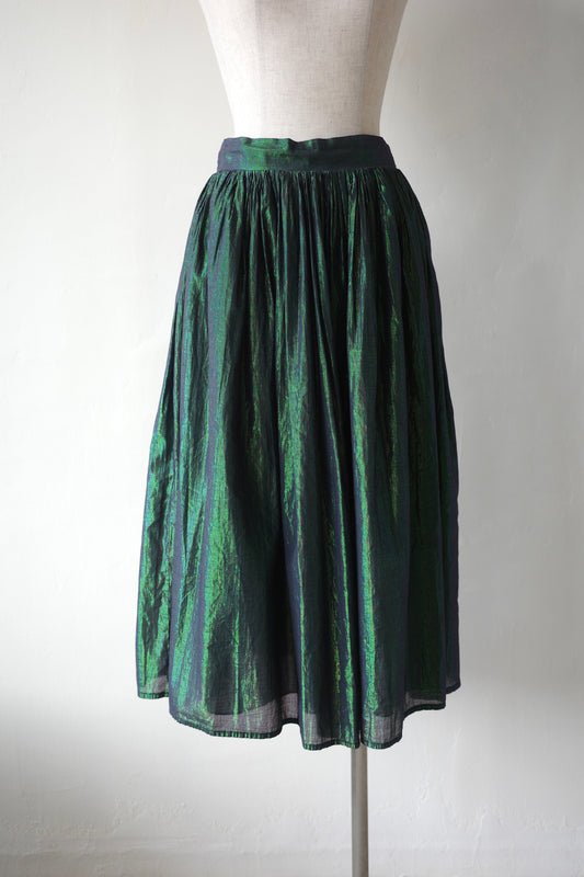 Metallic Gathered Skirt