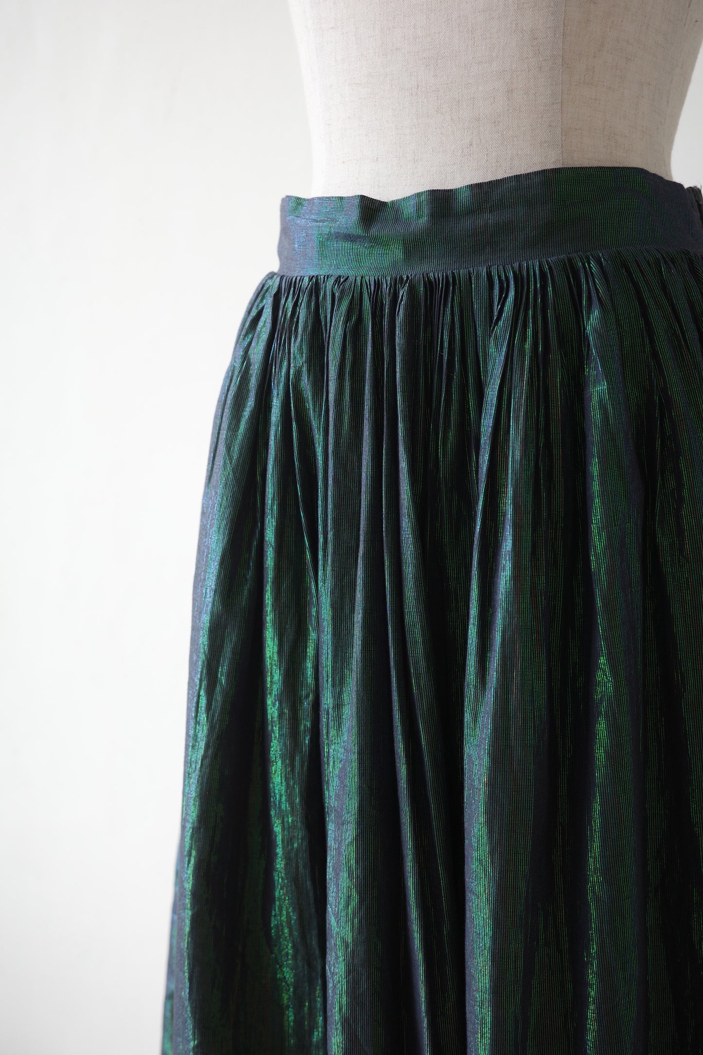Metallic Gathered Skirt