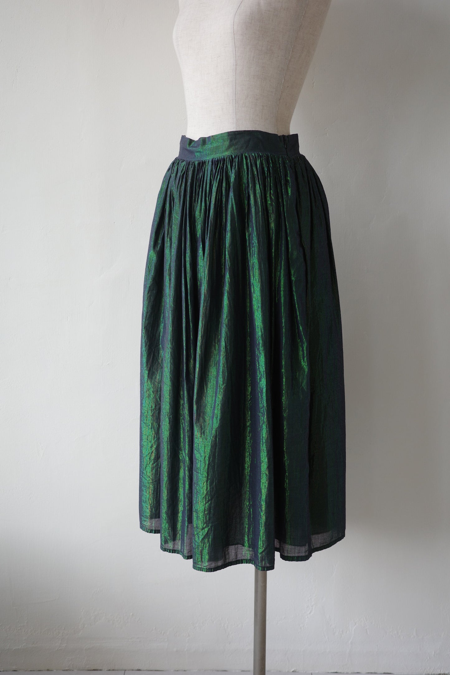 Metallic Gathered Skirt