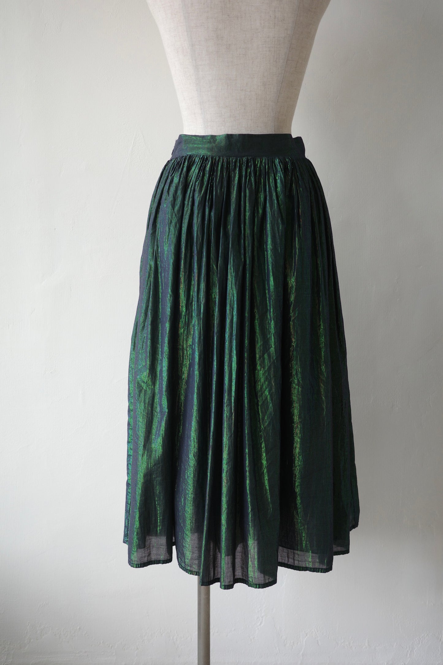 Metallic Gathered Skirt