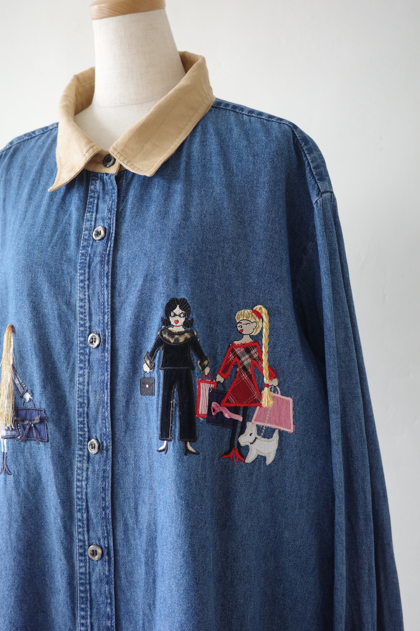 Embroidered Denim Shirt