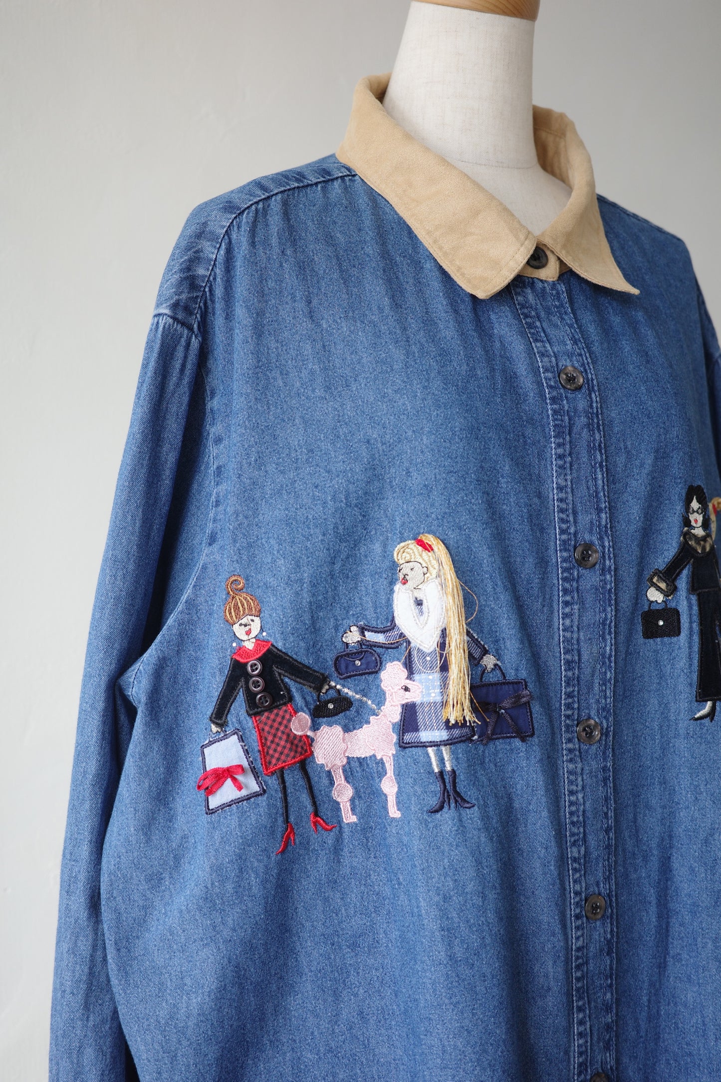 Embroidered Denim Shirt