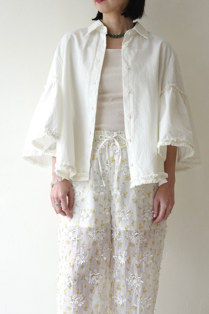 【crinkle crinkle crinkle】garment dye frill shirts