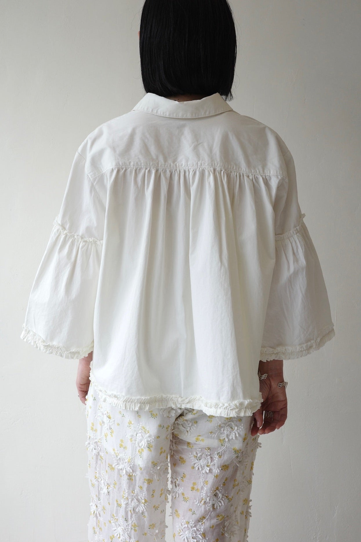 【crinkle crinkle crinkle】garment dye frill shirts