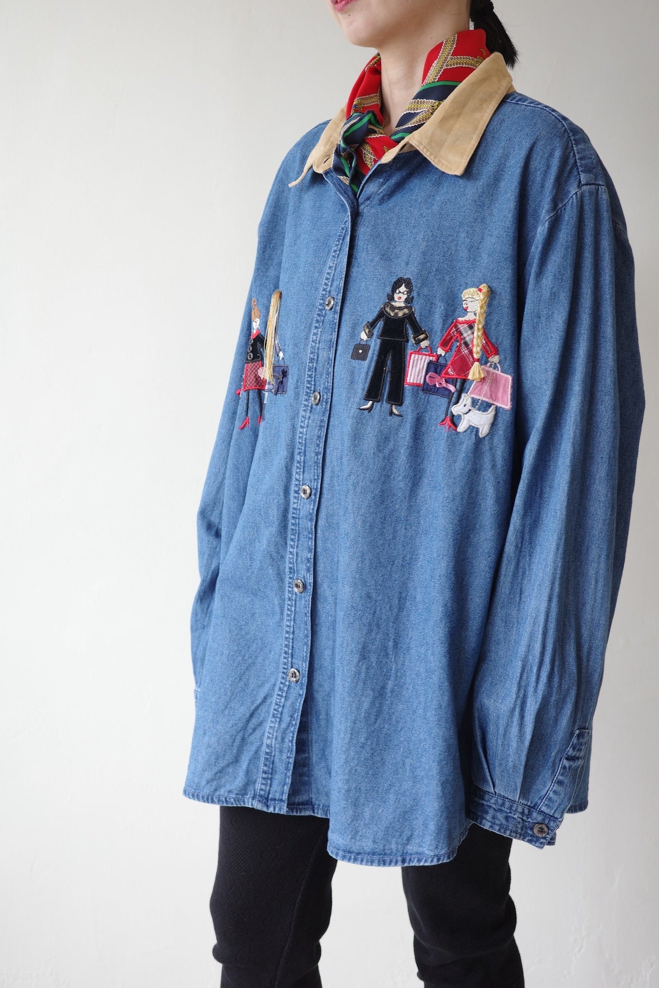 Embroidered Denim Shirt