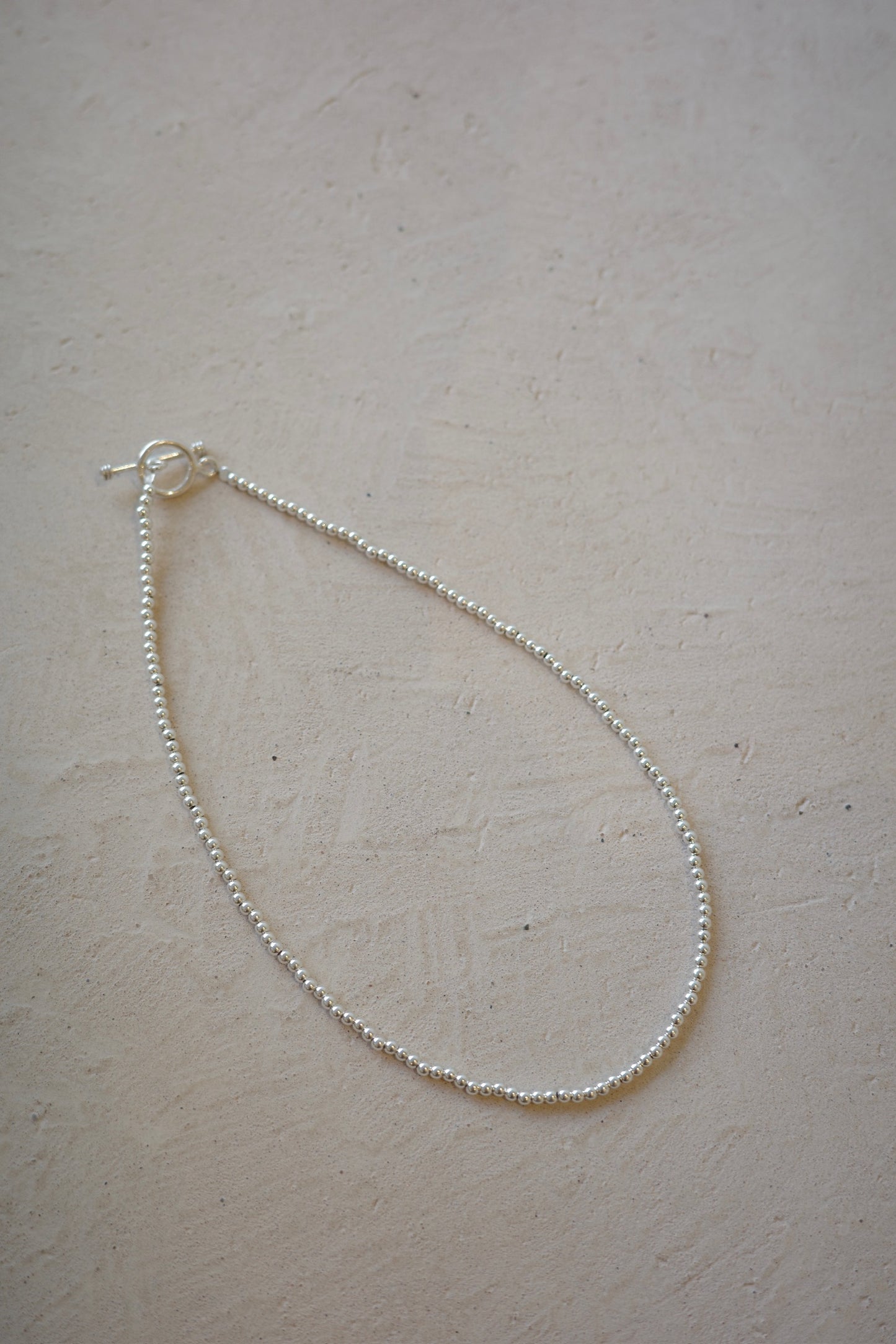 【BASENOTES】3mm Silver small ball necklace