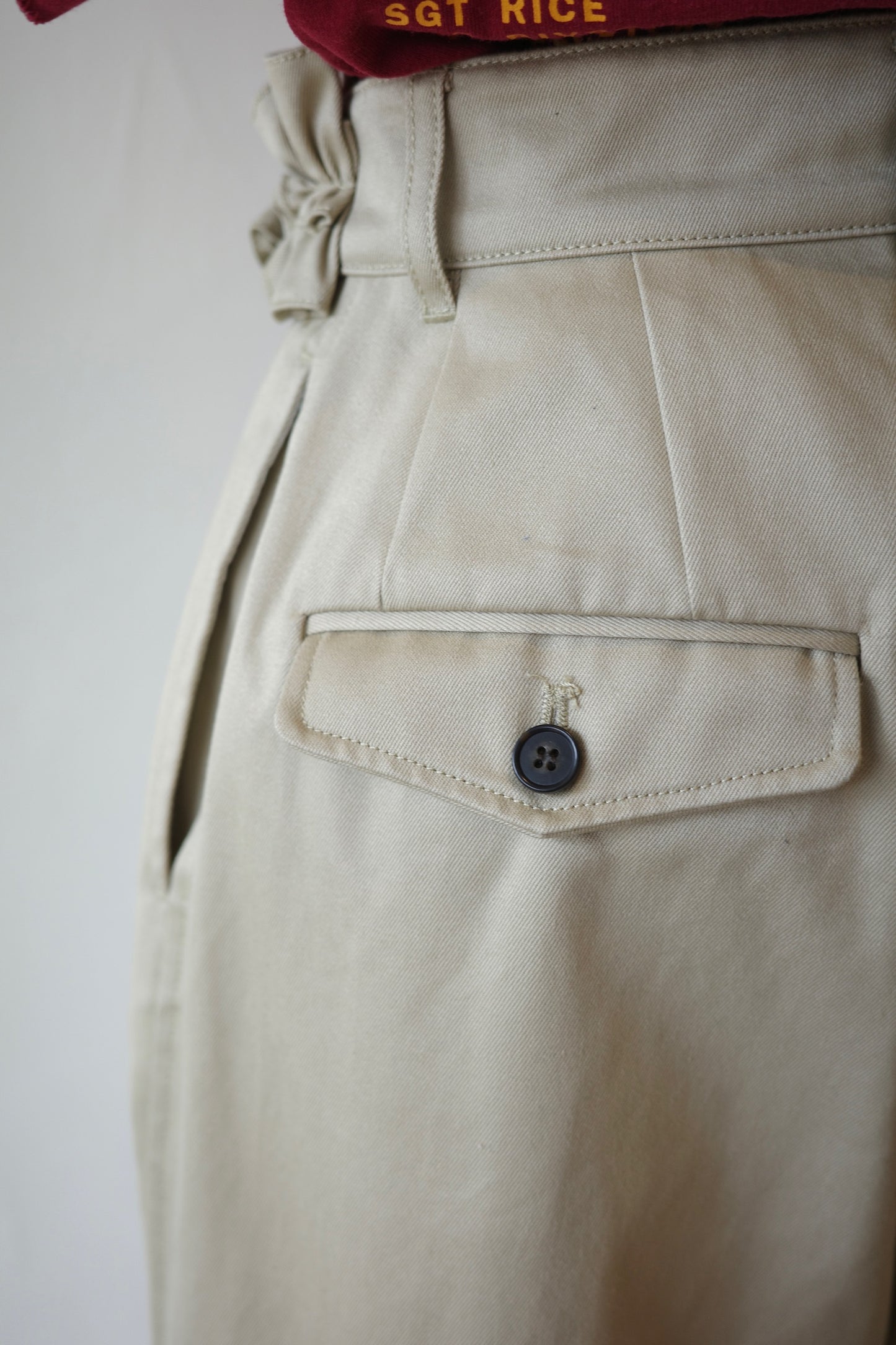 【crinkle crinkle crinkle】frill belt chino pants