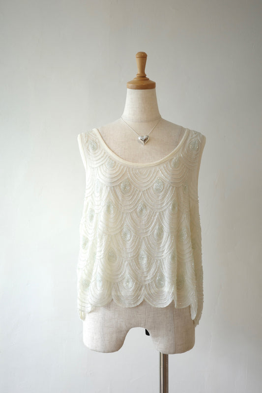 Beaded Scallop Top