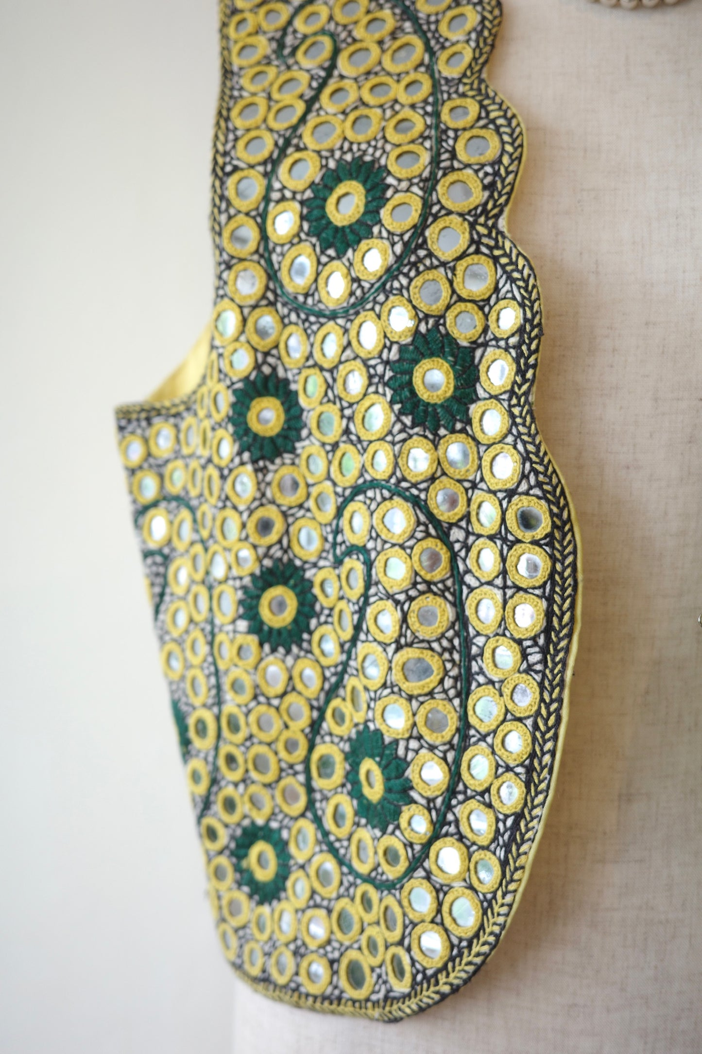 Embroidered Mirror Work Vest
