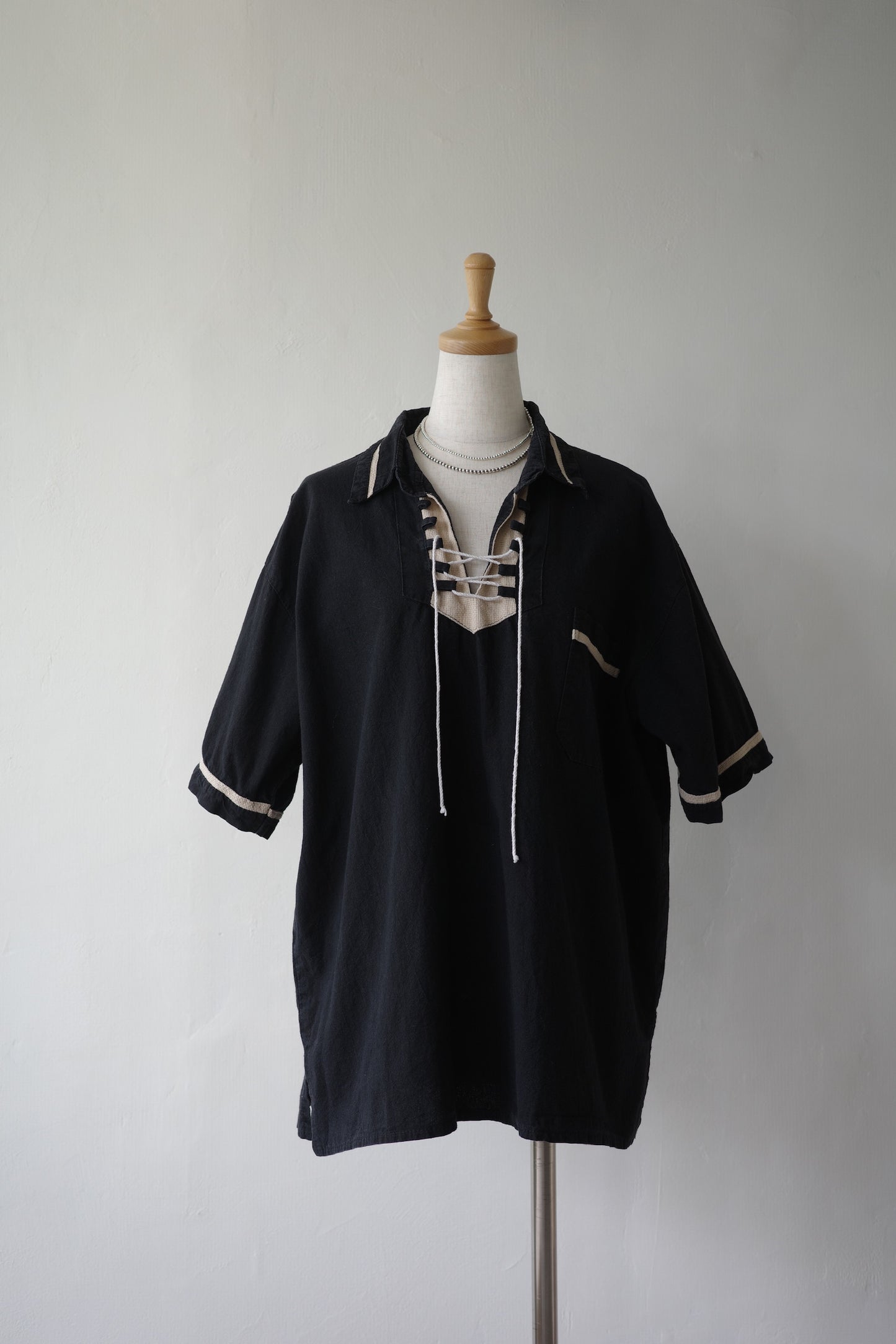 Lace-Up Trim Pullover Shirt