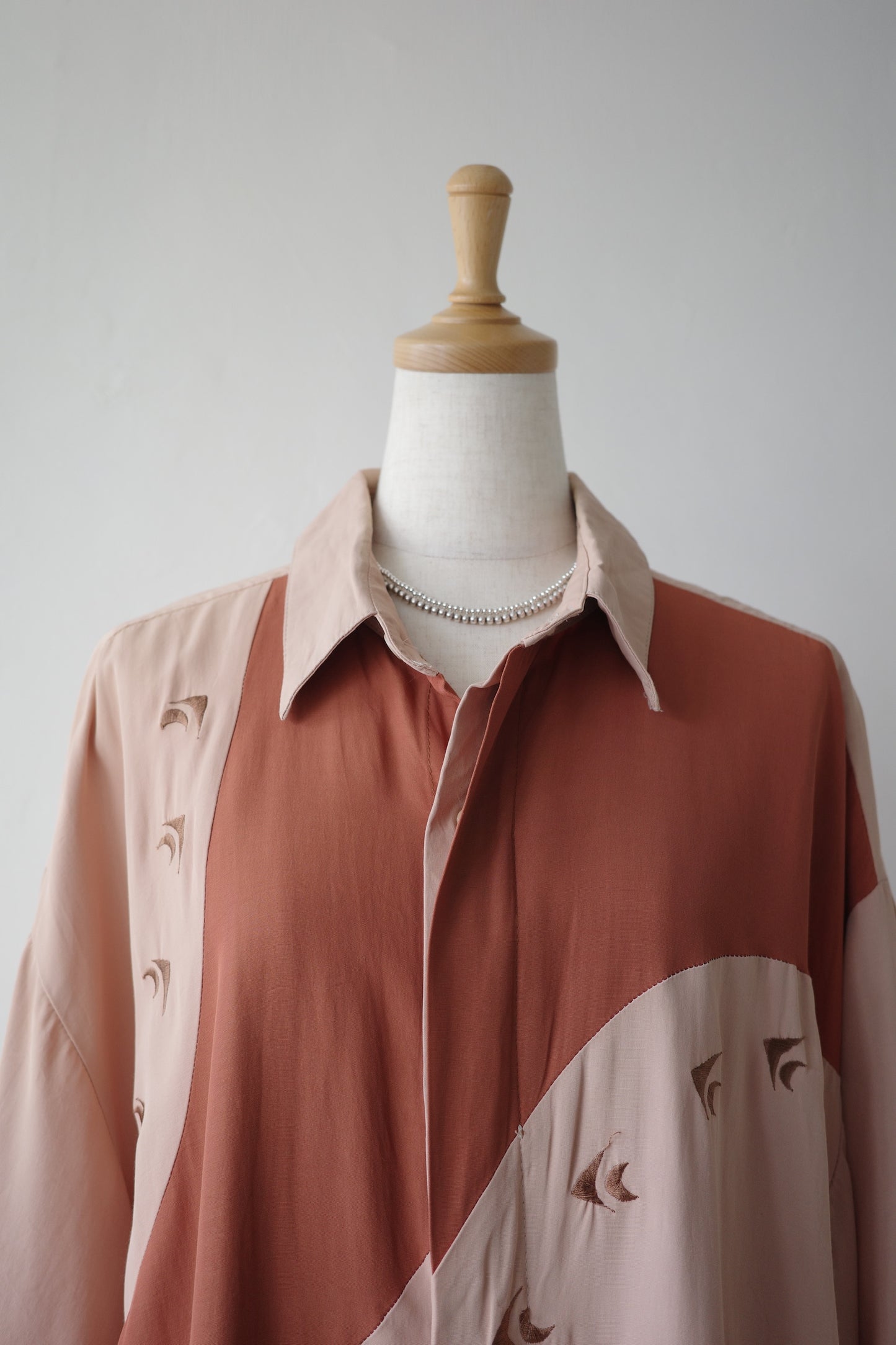 Tone-on-Tone Embroidered Rayon Shirt