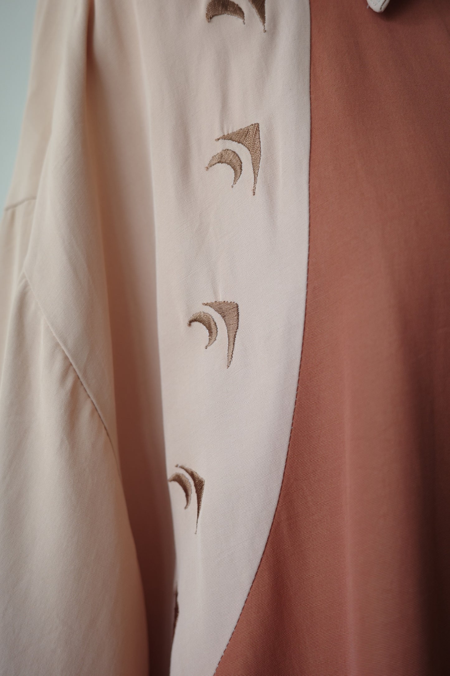 Tone-on-Tone Embroidered Rayon Shirt