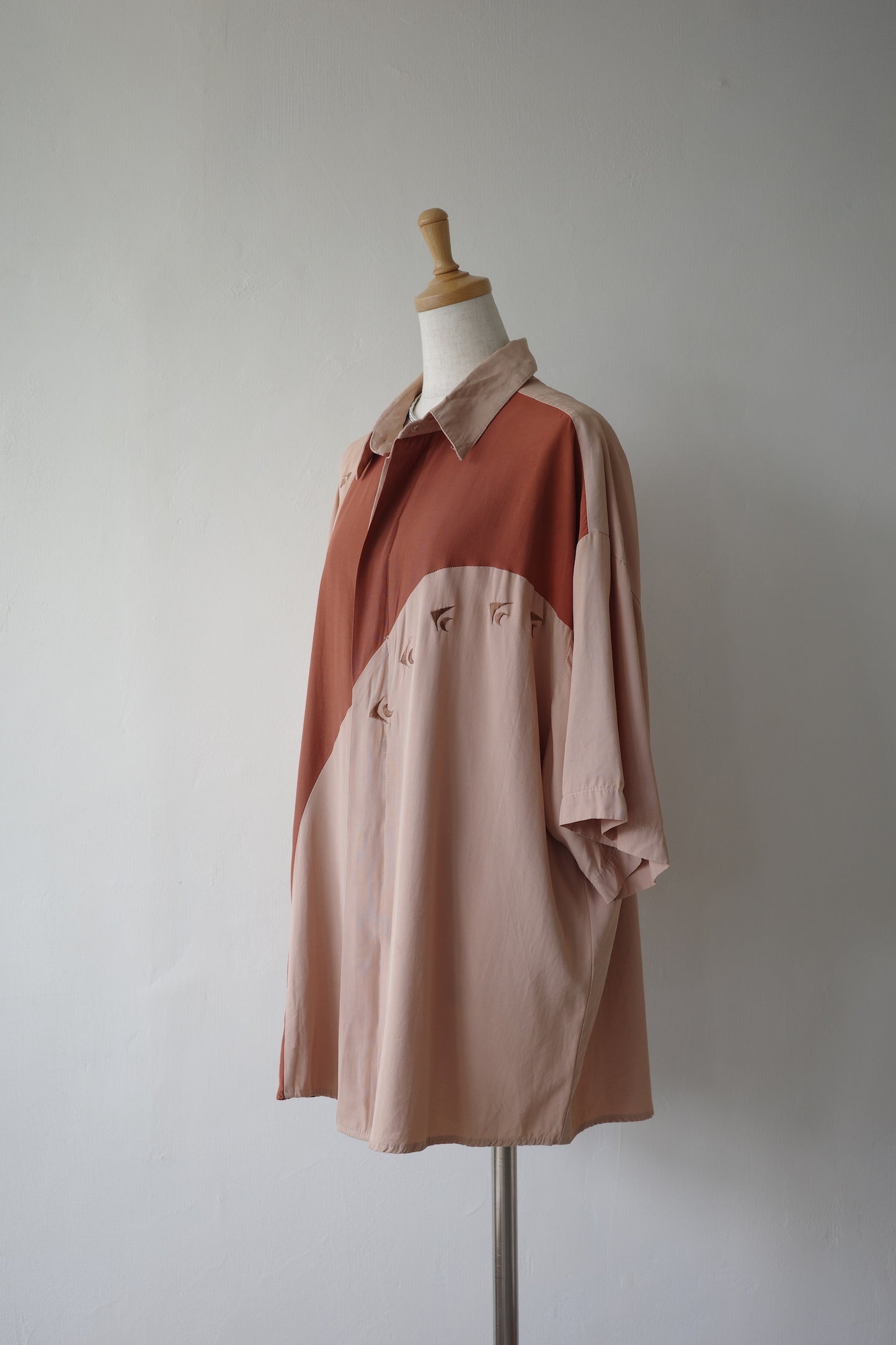 Tone-on-Tone Embroidered Rayon Shirt