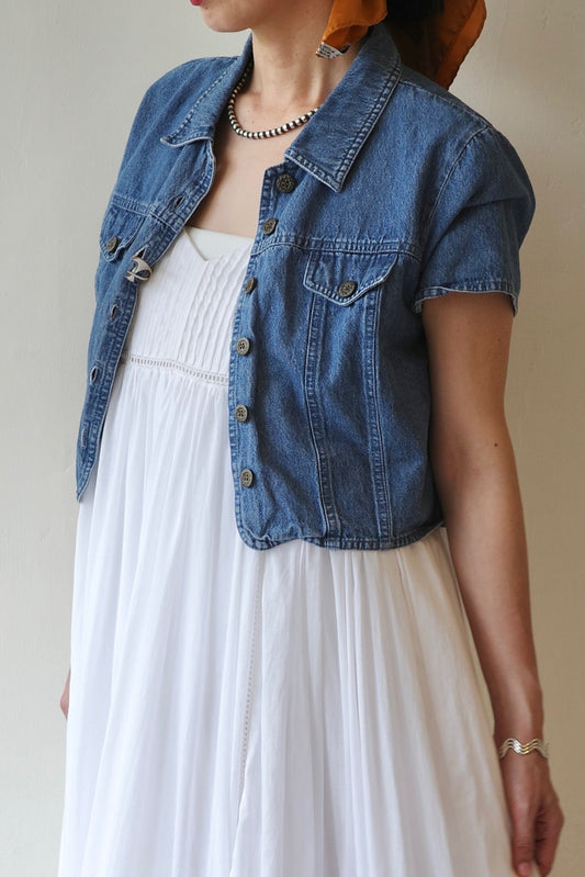 Light Denim Short Sleeve Jacket