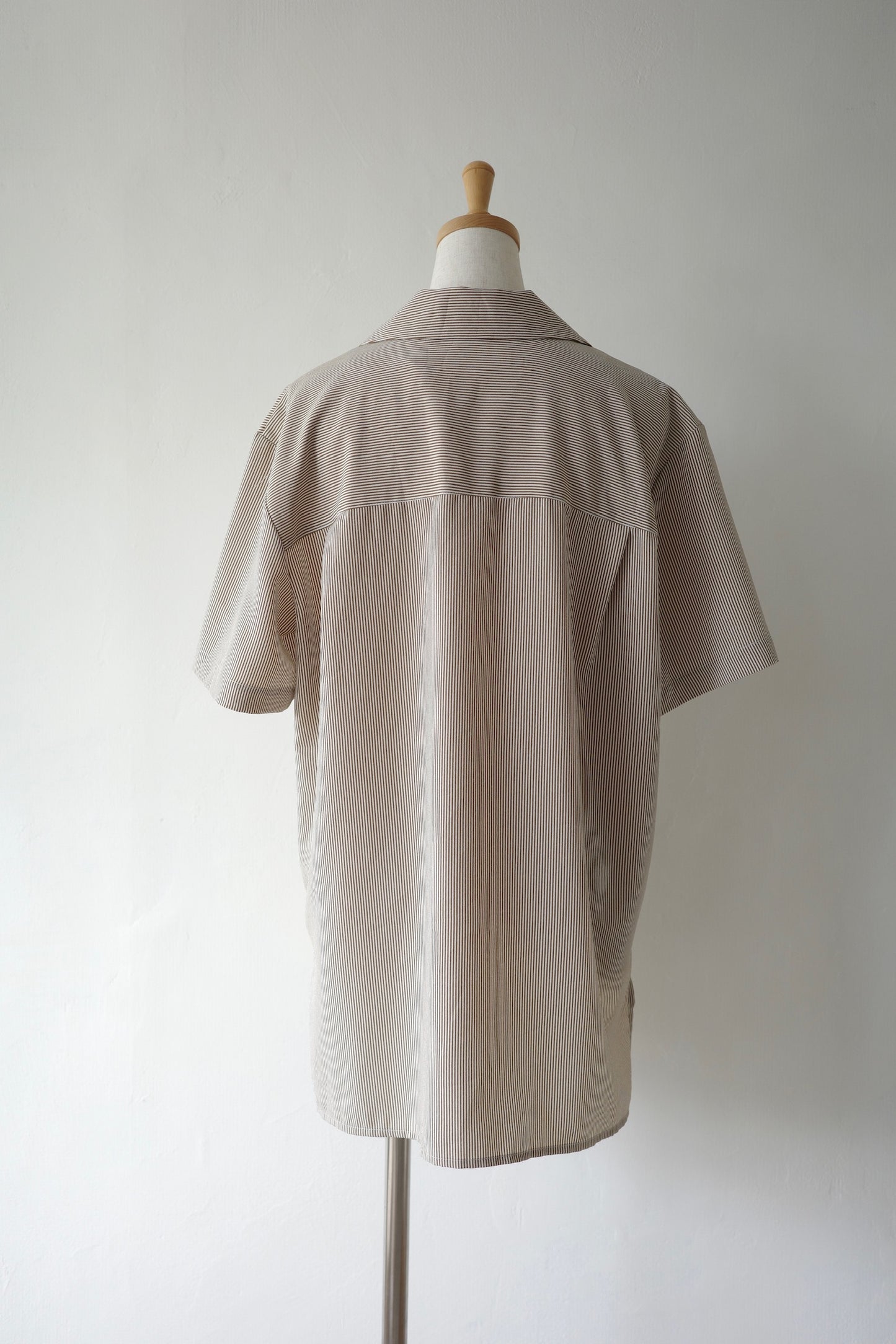 Button Flower Stripe Shirt