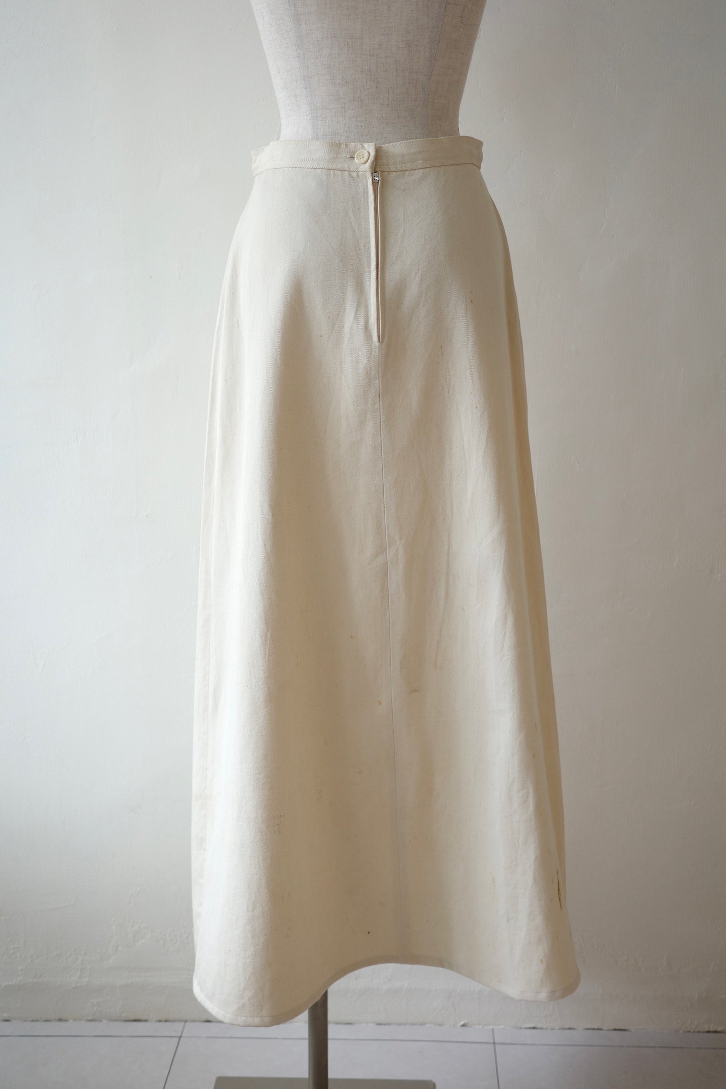 70s–80s USA Hand Painted Cotton Skirt