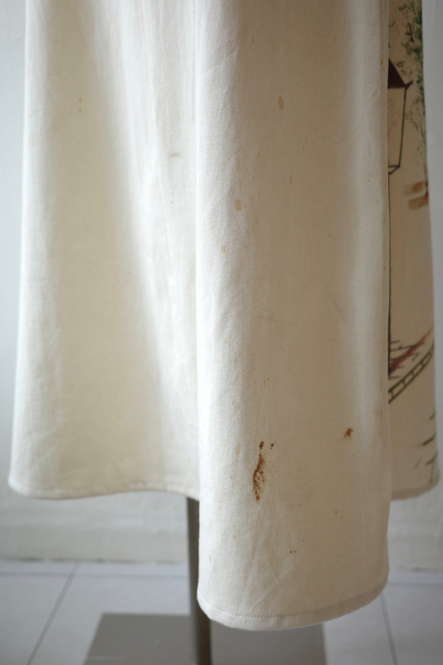 70s–80s USA Hand Painted Cotton Skirt