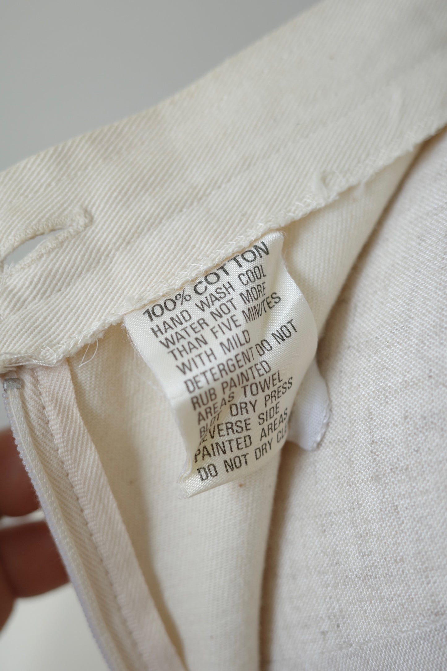 70s–80s USA Hand Painted Cotton Skirt