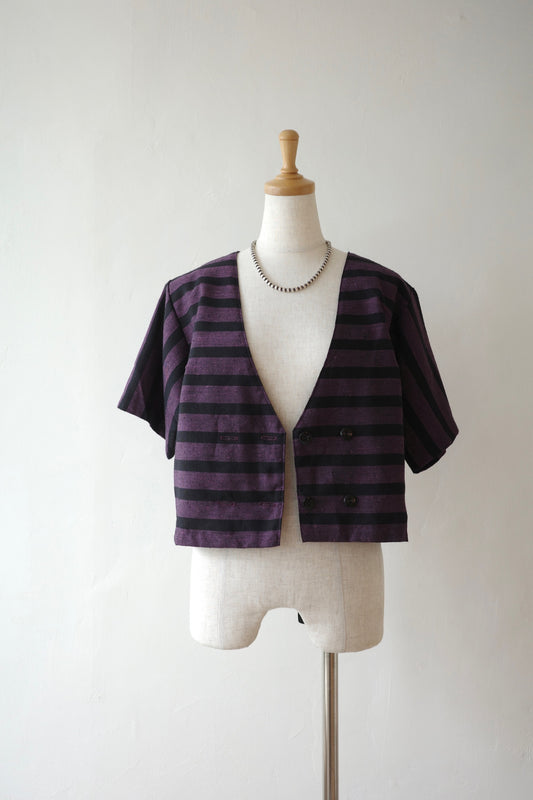 Border Half Sleeve Jacket