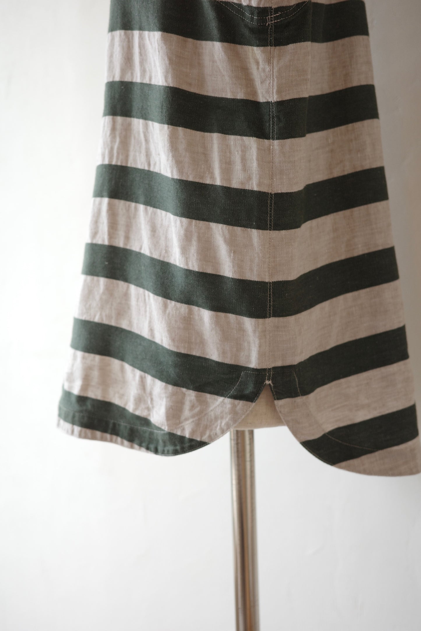 French Linen Blend Border Top