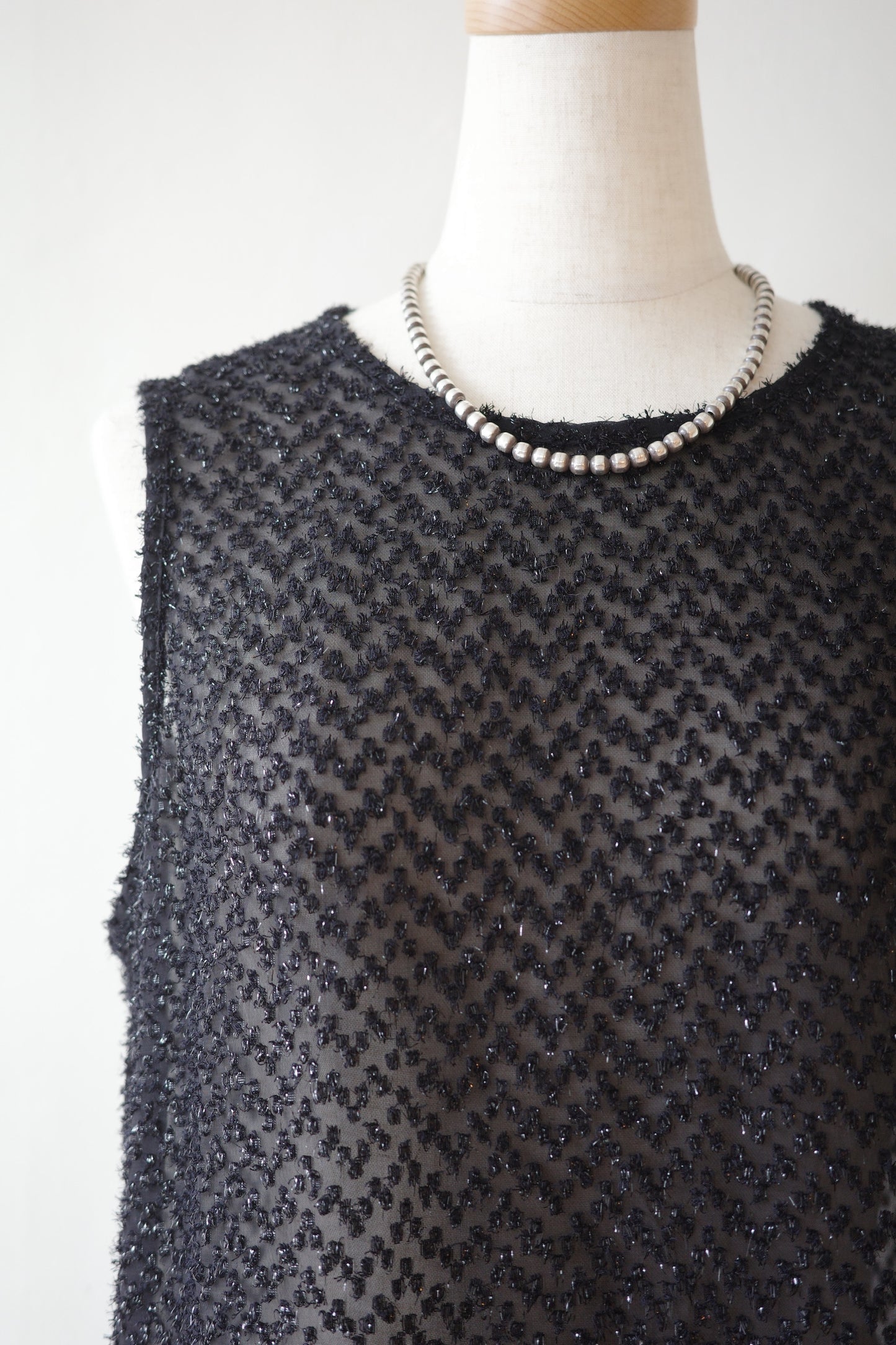 Glitter Cut Jacquard Sheer Blouse