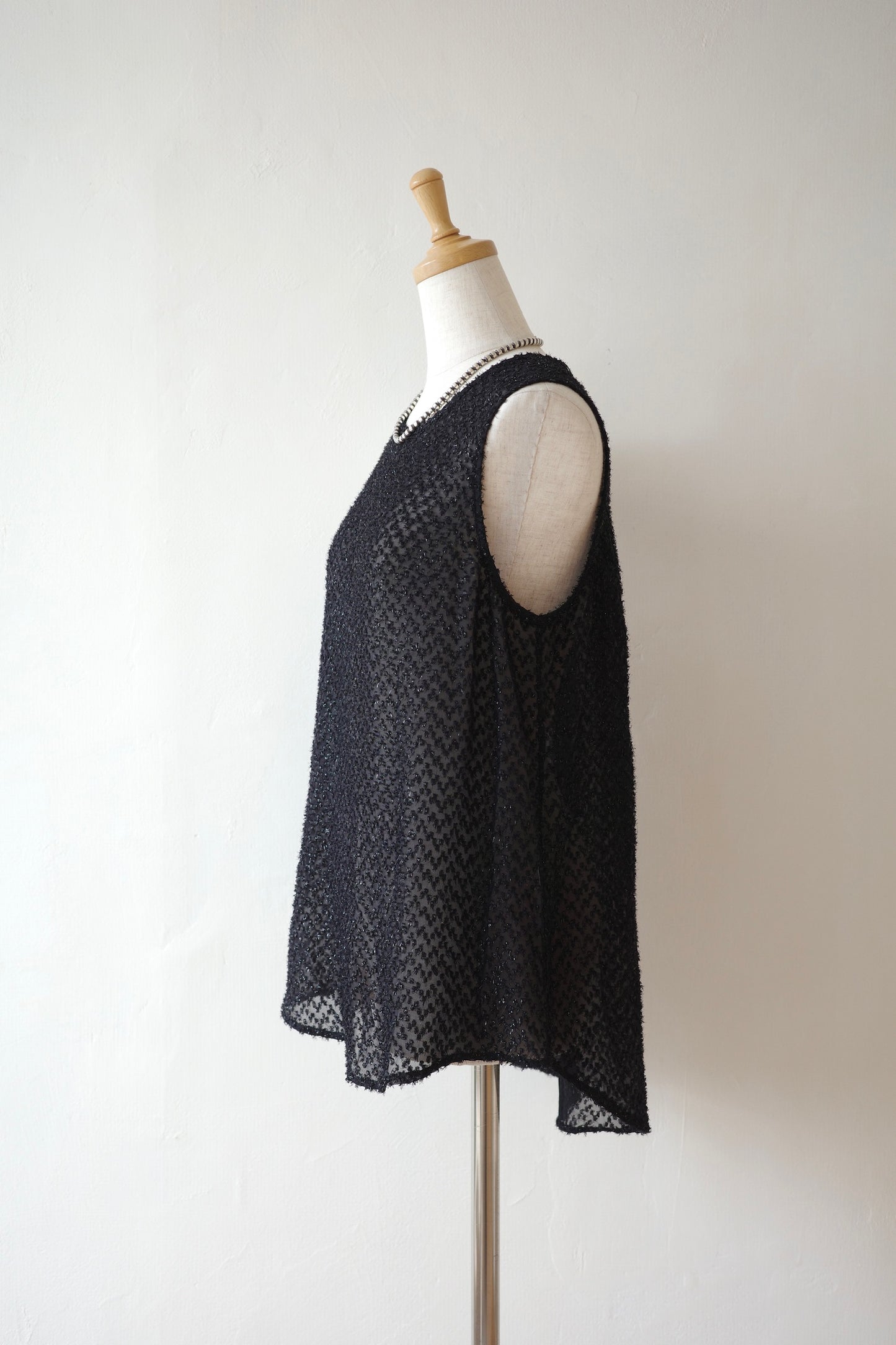 Glitter Cut Jacquard Sheer Blouse