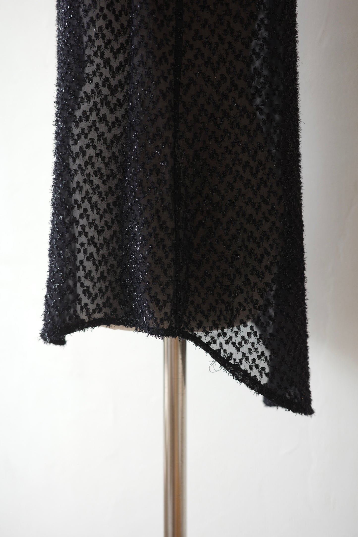 Glitter Cut Jacquard Sheer Blouse