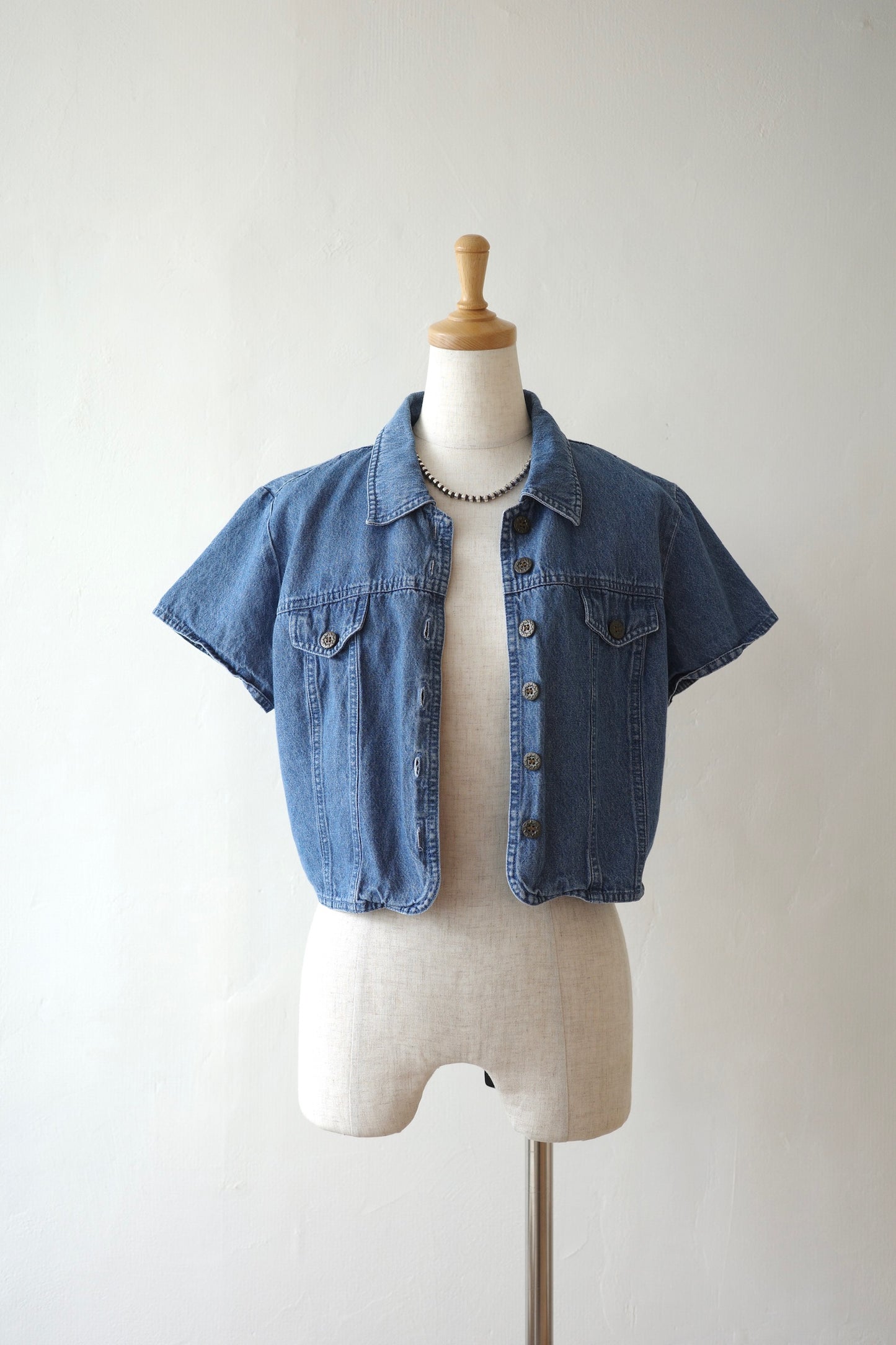 Light Denim Short Sleeve Jacket