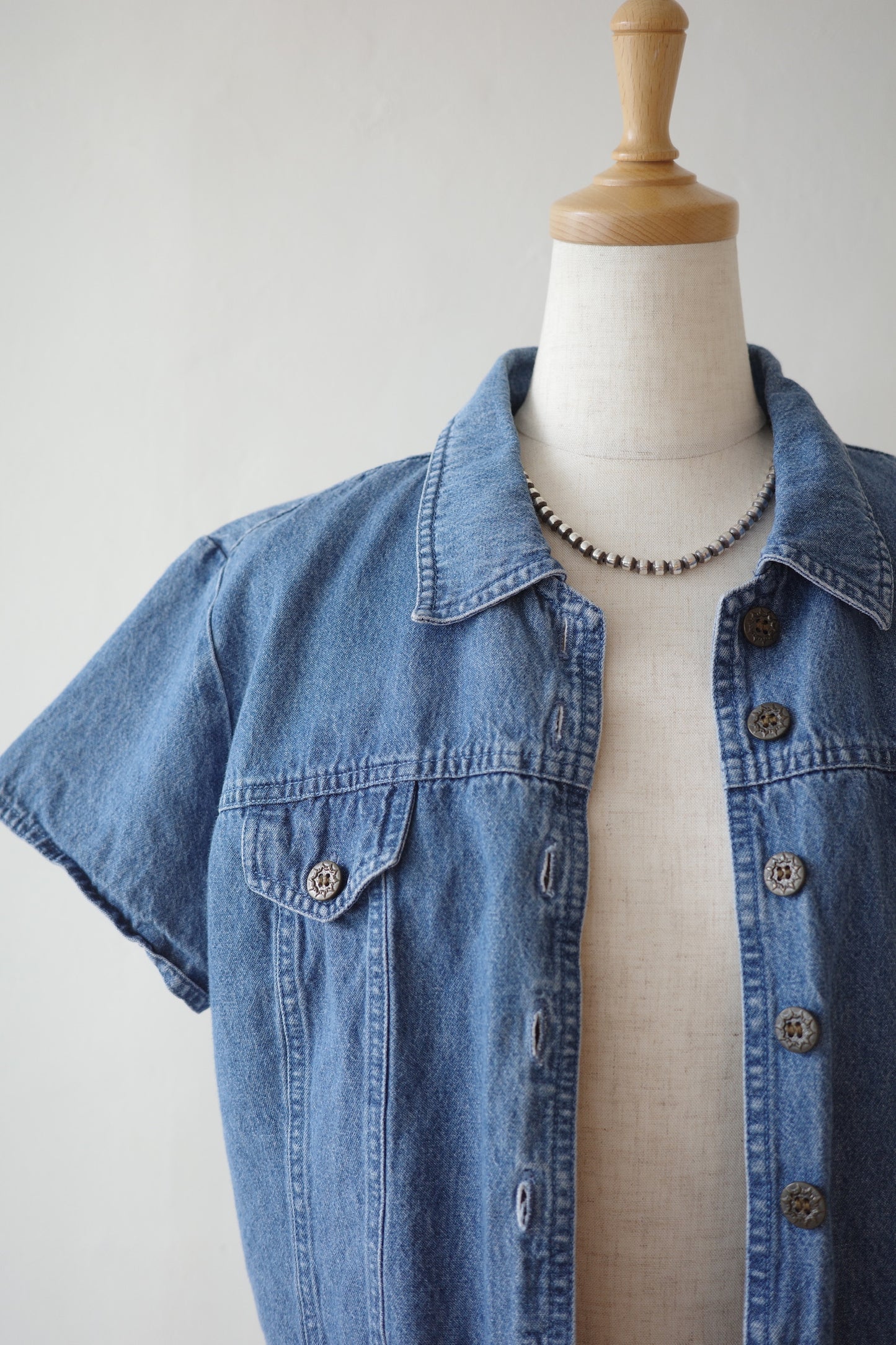 Light Denim Short Sleeve Jacket
