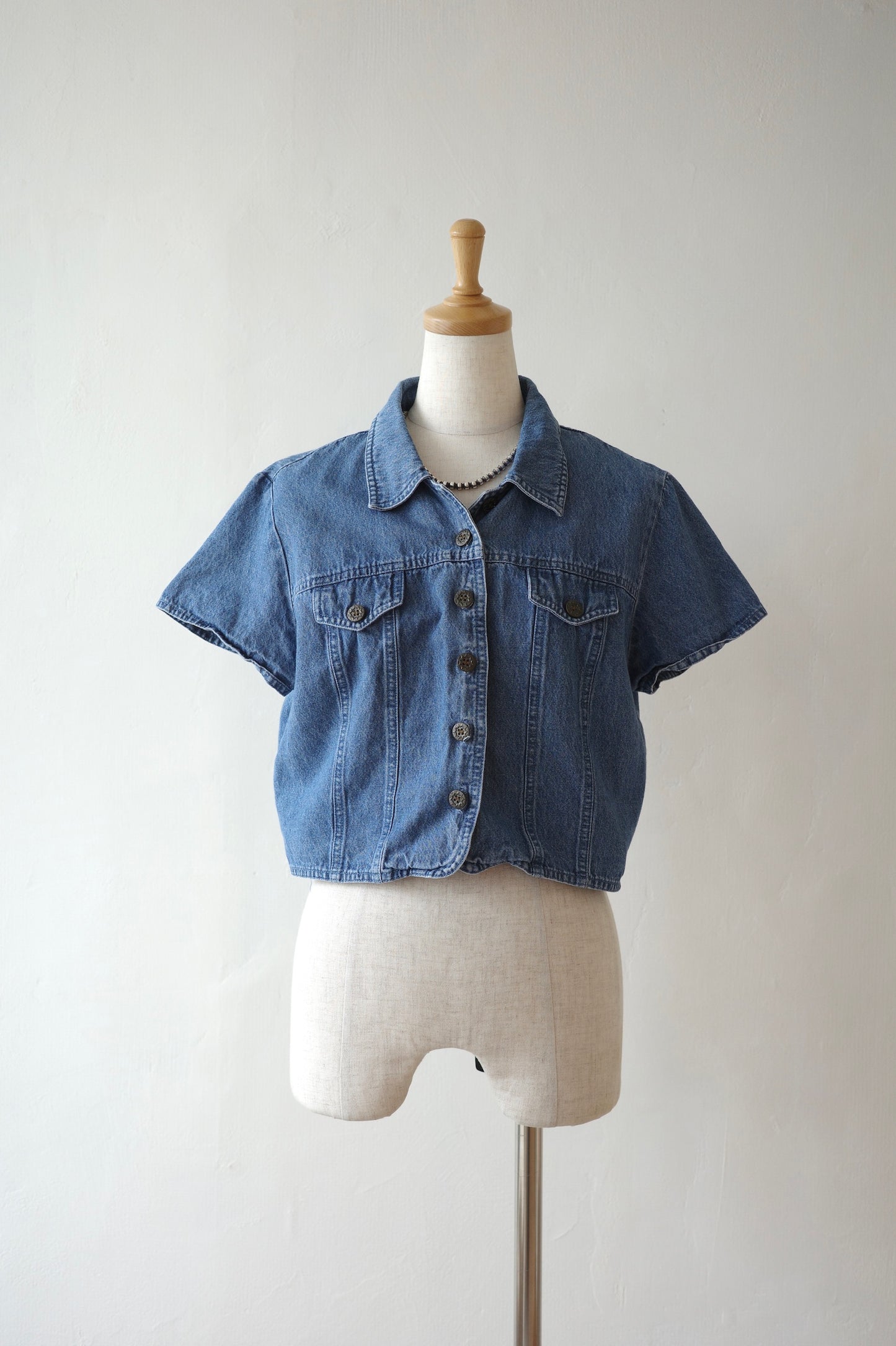 Light Denim Short Sleeve Jacket