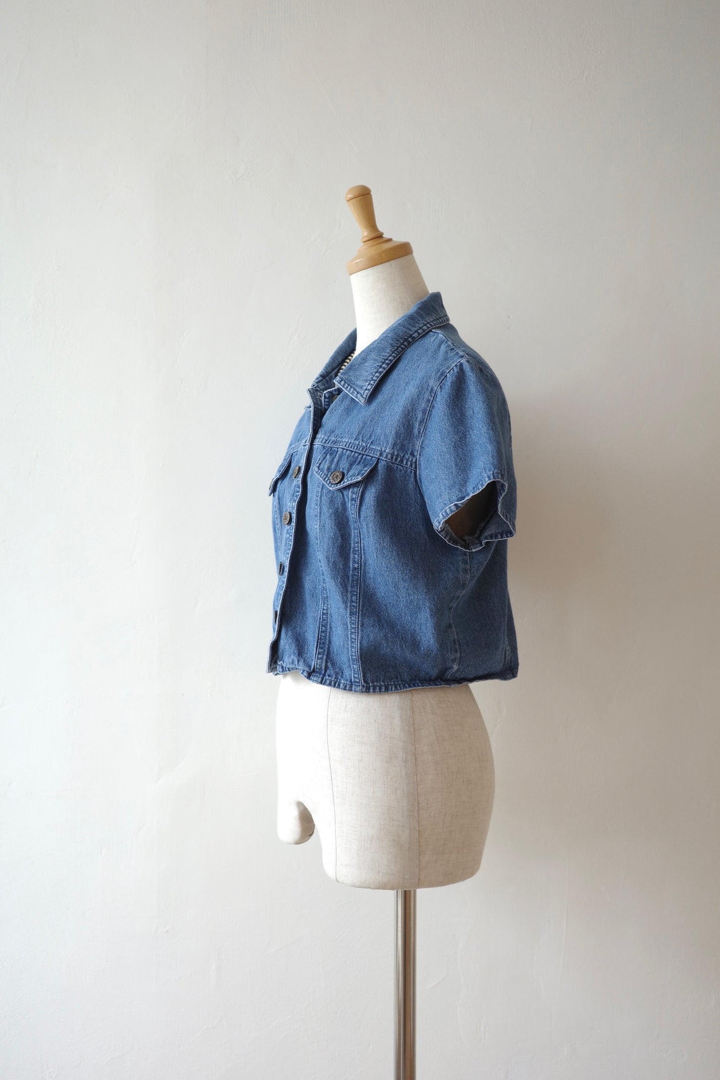 Light Denim Short Sleeve Jacket
