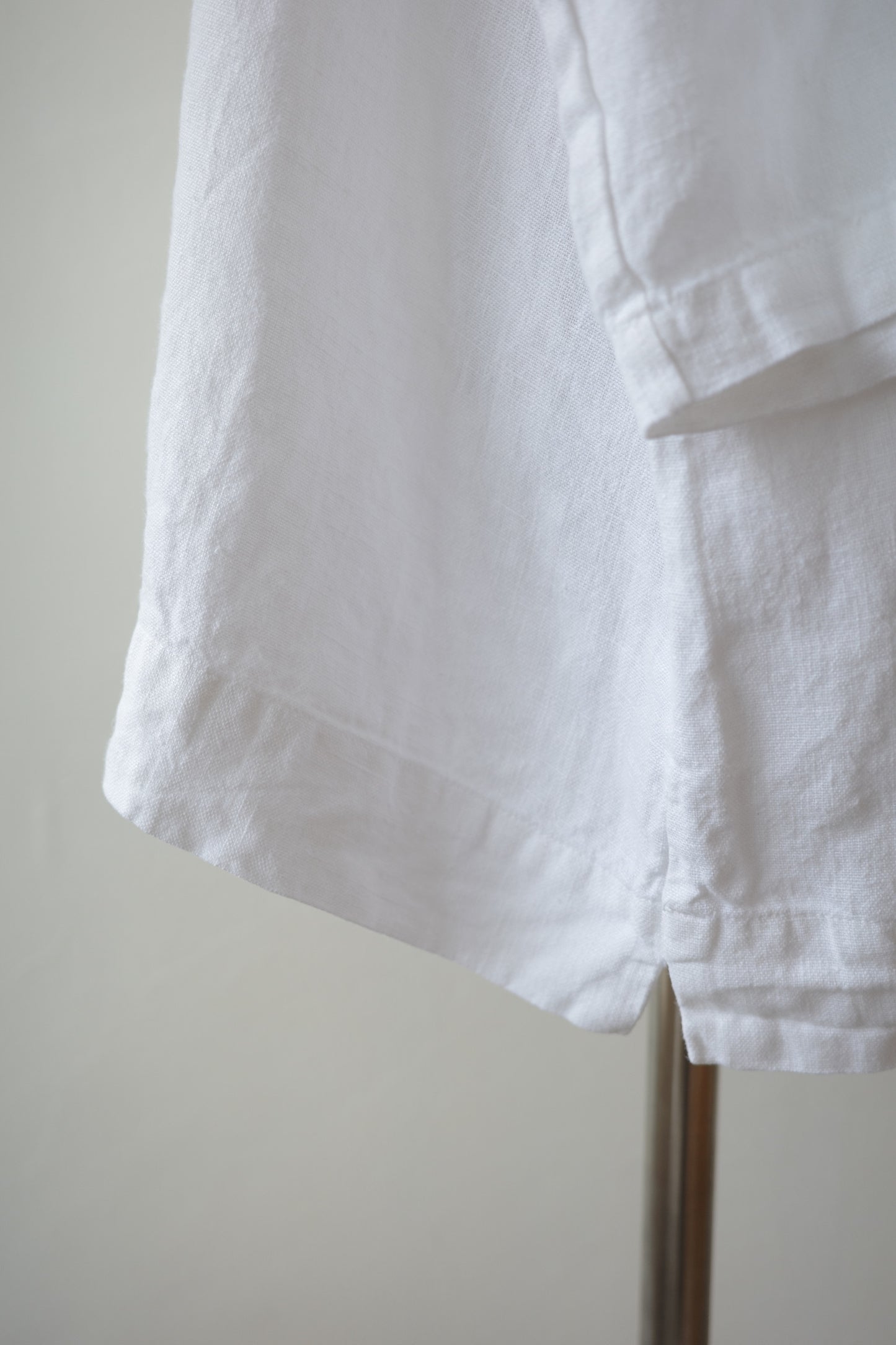 Oversized White Linen Pullover