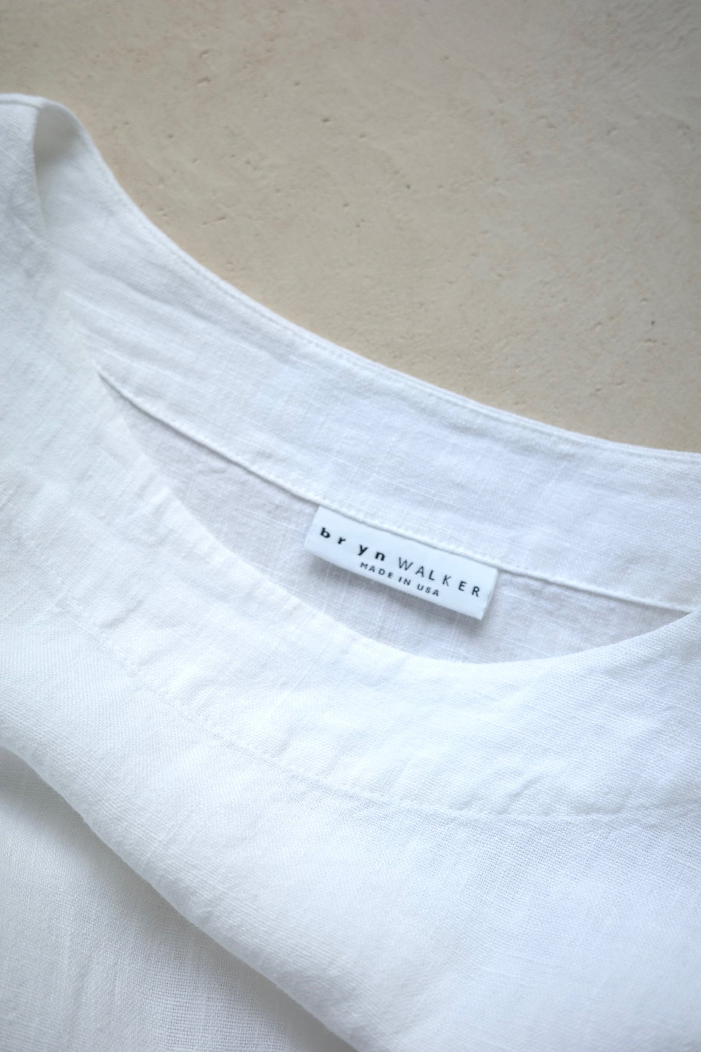 Oversized White Linen Pullover